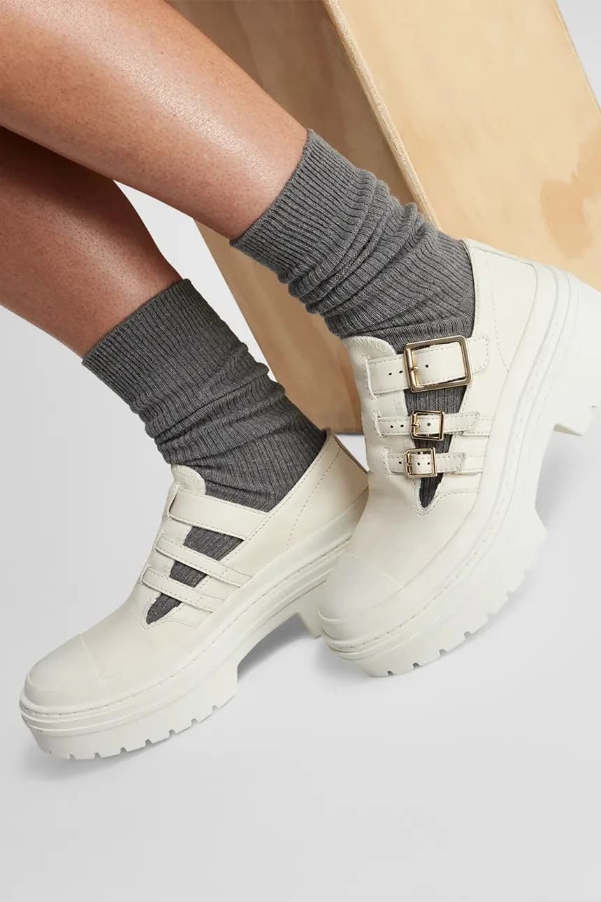 Кожаные туфли MJ на каблуке Chuck Taylor All Star с выступами - фото 9