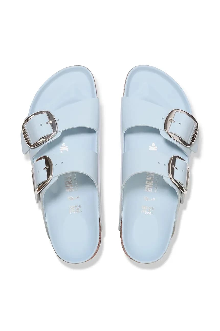 Кожаные шлепанцы Arizona с большой пряжкой - фото 3