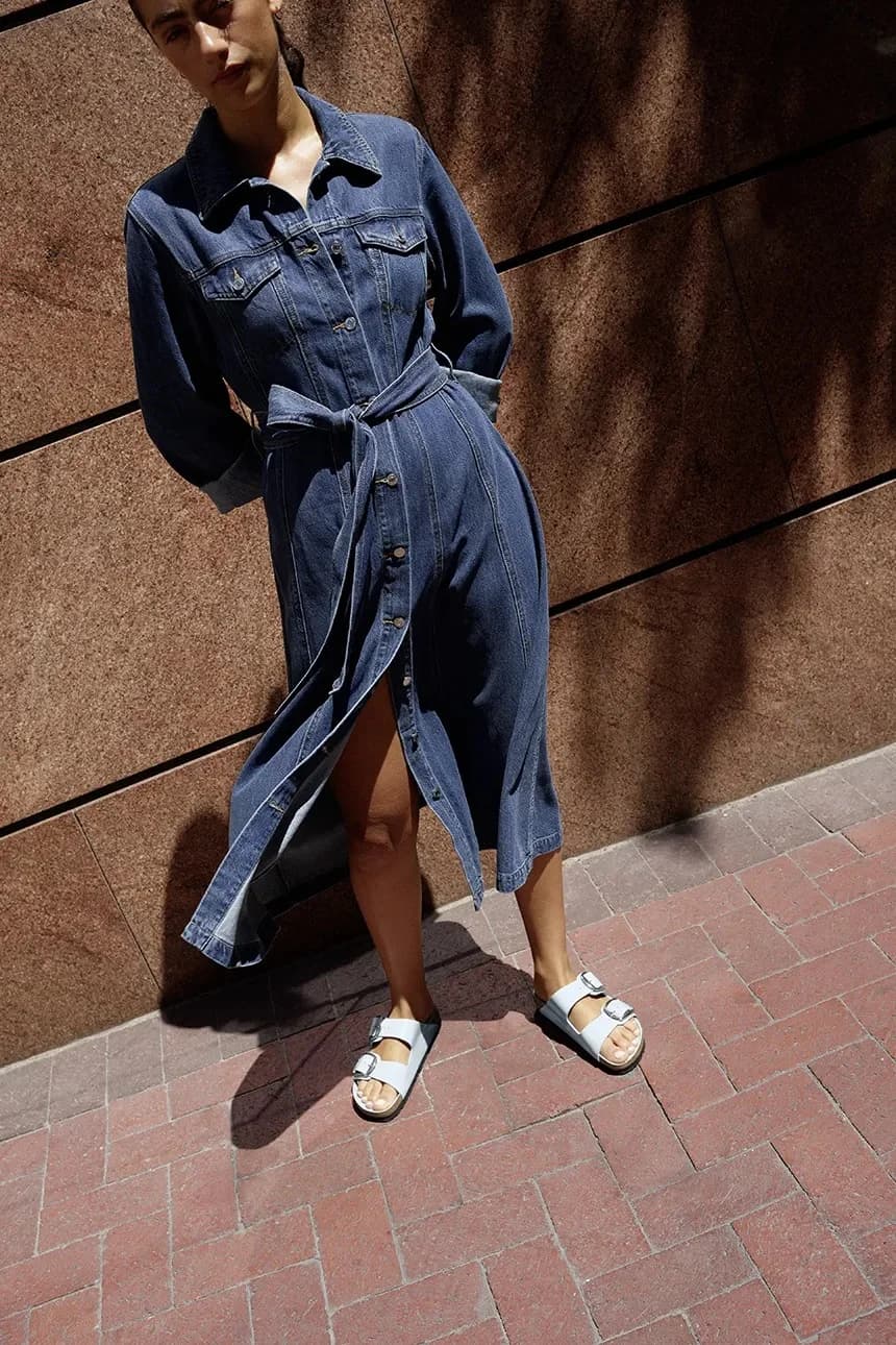 Кожаные шлепанцы Arizona с большой пряжкой - фото 4