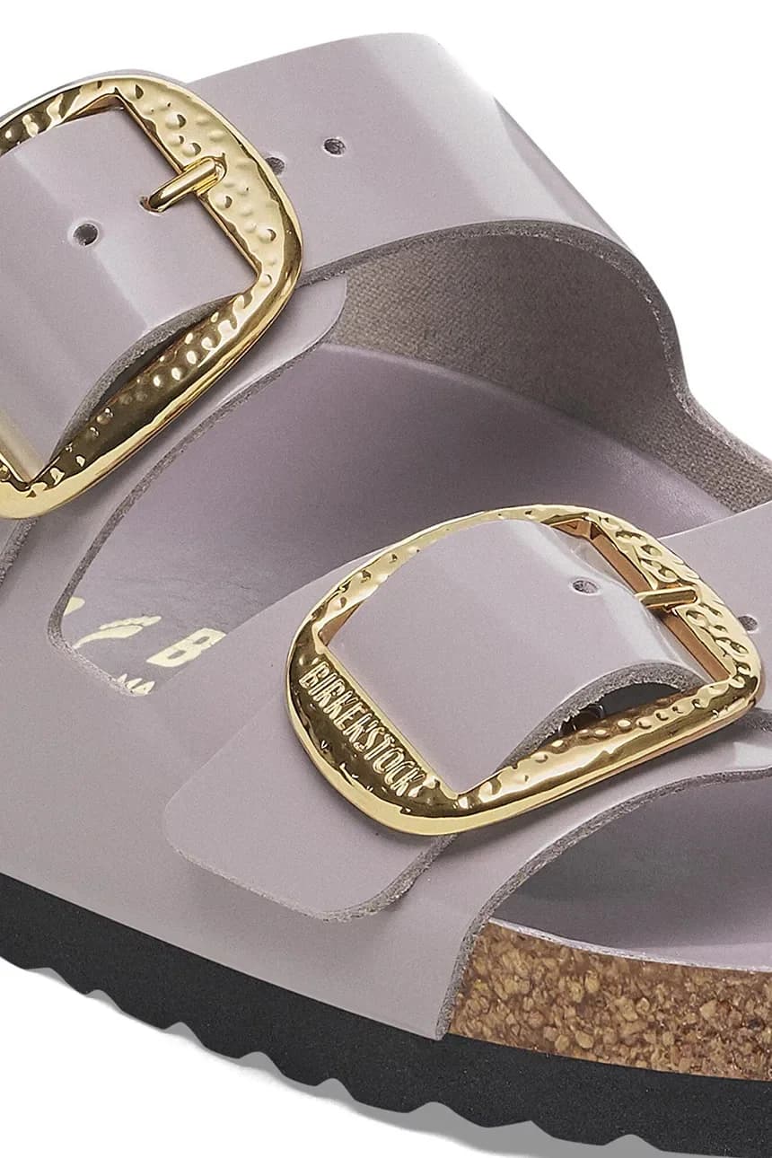 Кожаные шлепанцы с пряжкой Arizona Hammered - фото 3