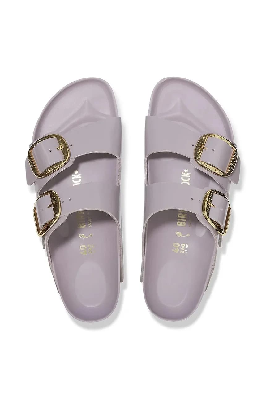 Кожаные шлепанцы с пряжкой Arizona Hammered - фото 5