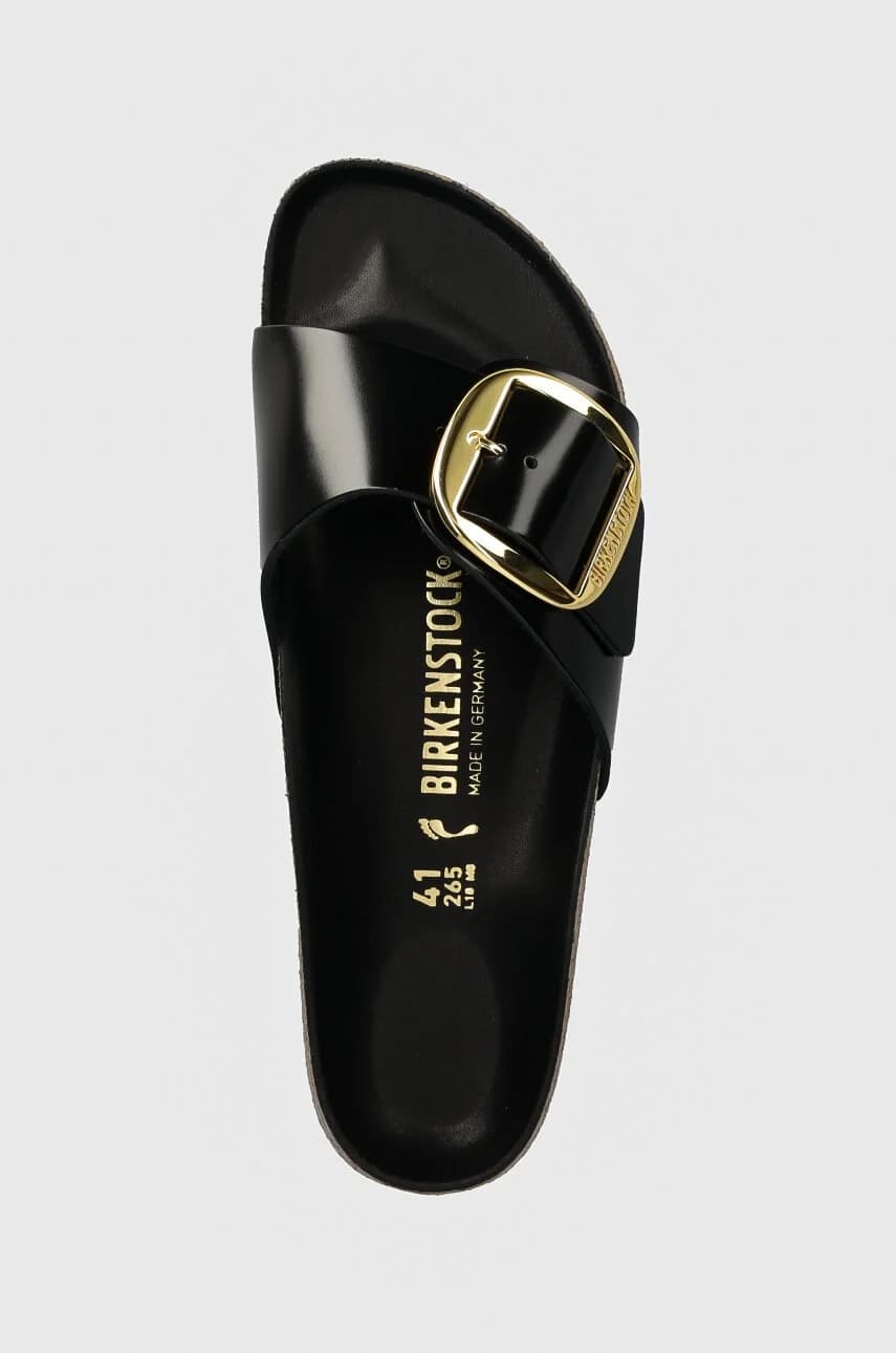 Кожаные шлепанцы Madrid с большой пряжкой - фото 4