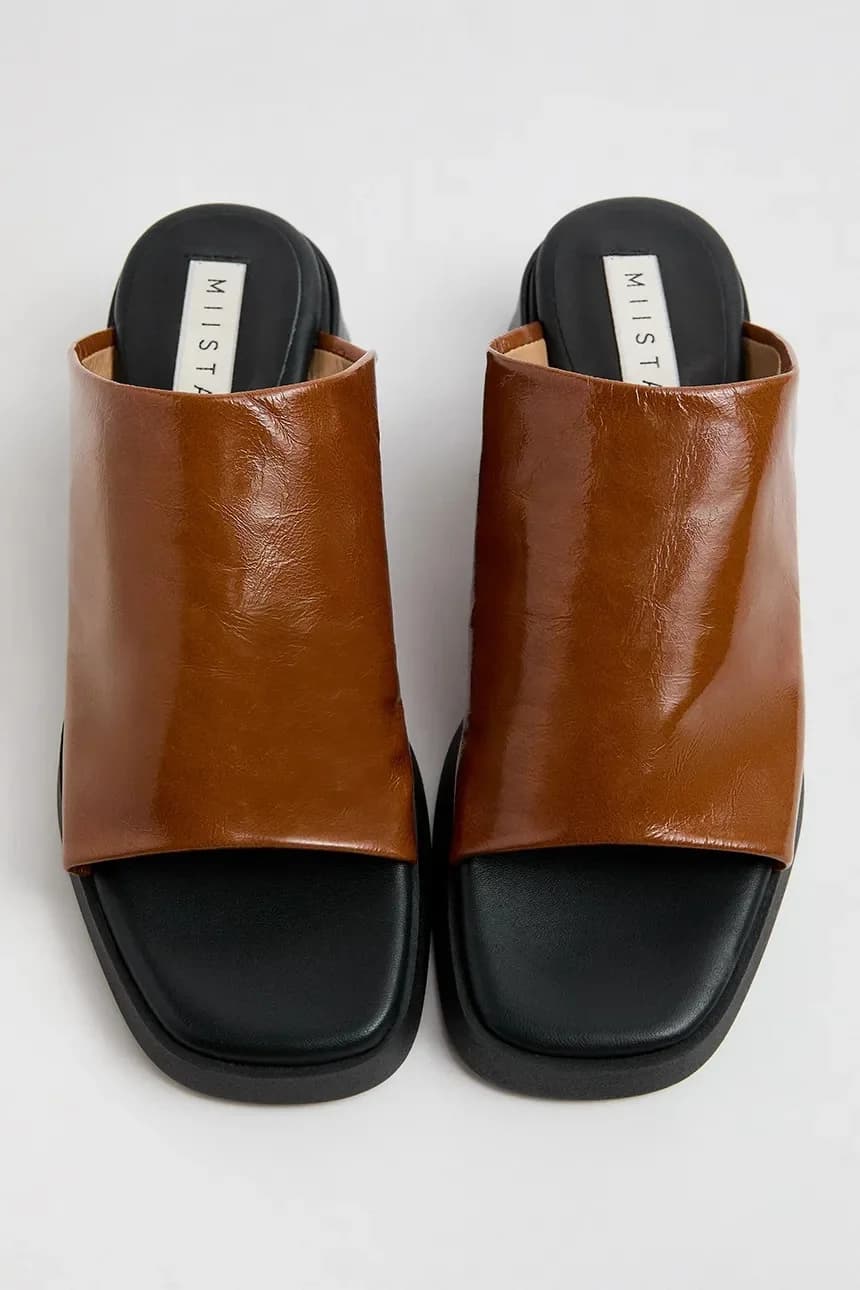 кожаные шлепанцы Zooey - фото 5