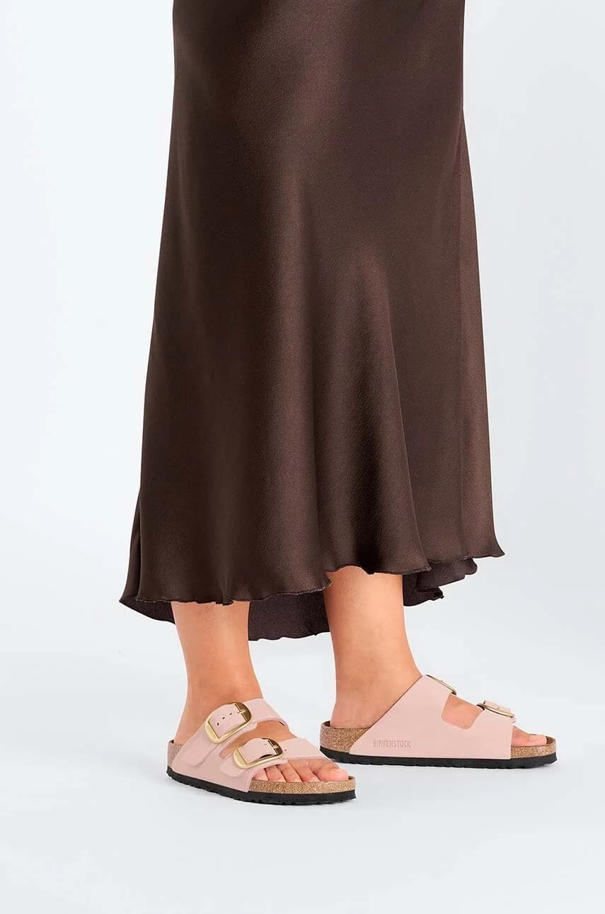 шлепанцы Arizona из нубука с большой пряжкой - фото 8