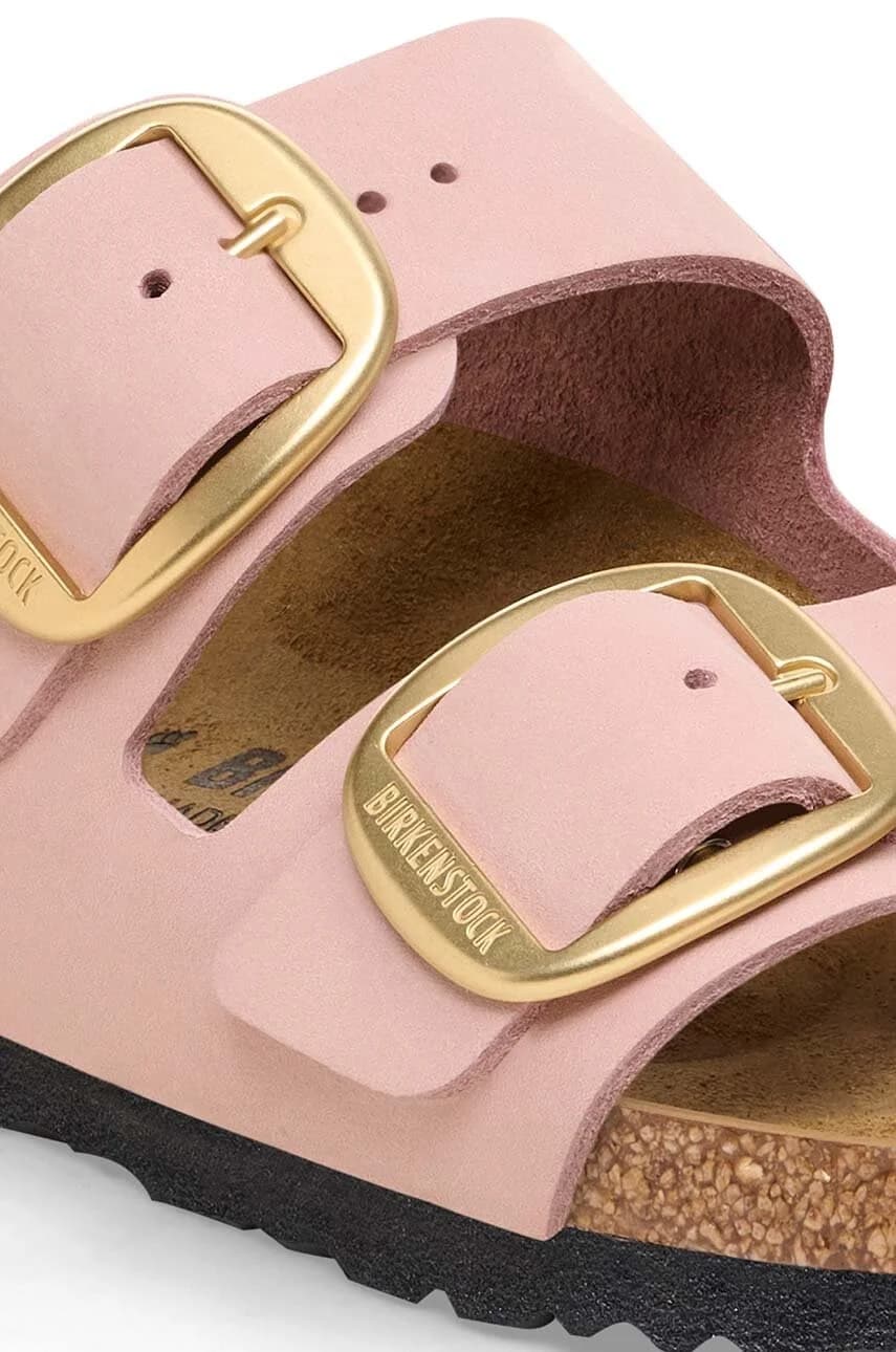 шлепанцы Arizona из нубука с большой пряжкой - фото 3