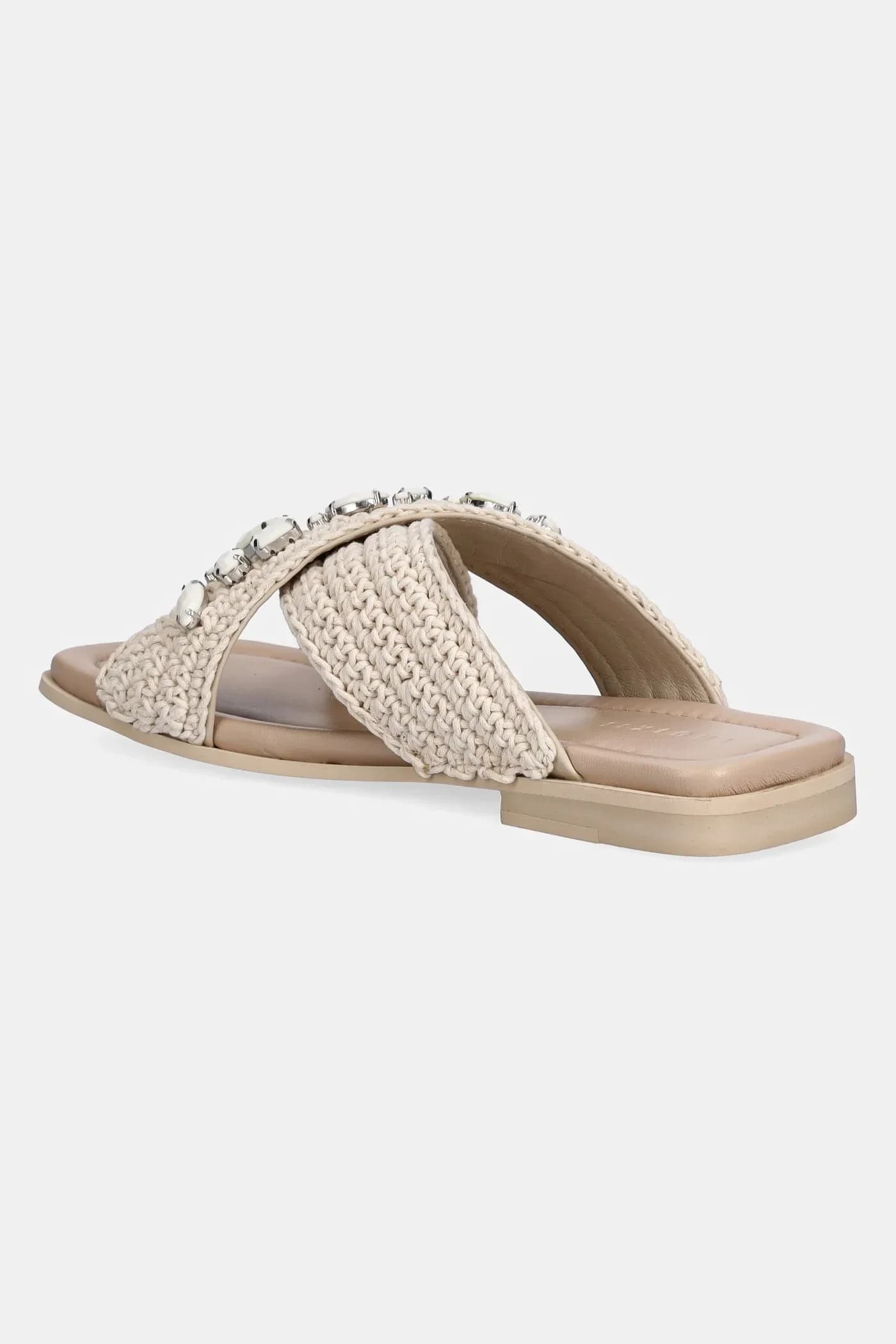 Плетеные шлепанцы со скрещенными камнями - фото 3