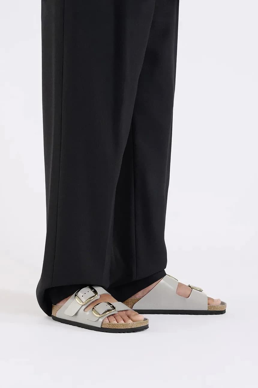 Кожаные шлепанцы Arizona с большой пряжкой - фото 7