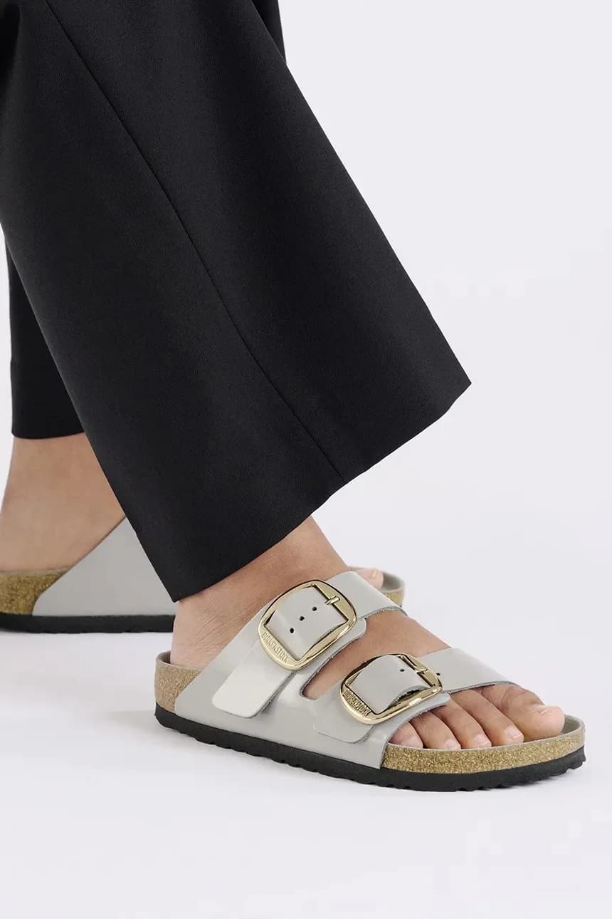 Кожаные шлепанцы Arizona с большой пряжкой - фото 8