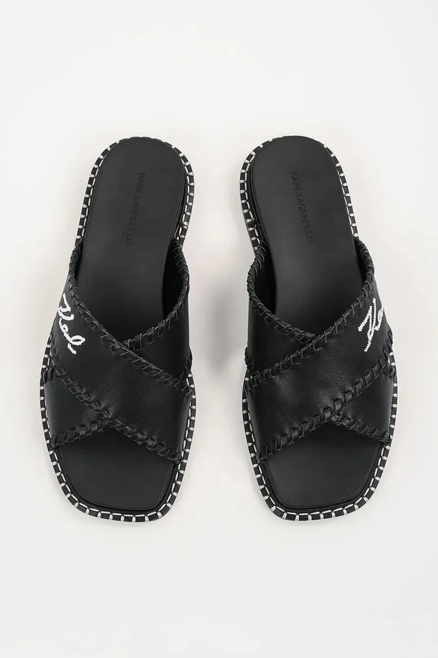 Кожаные шлепанцы KLEO - фото 4