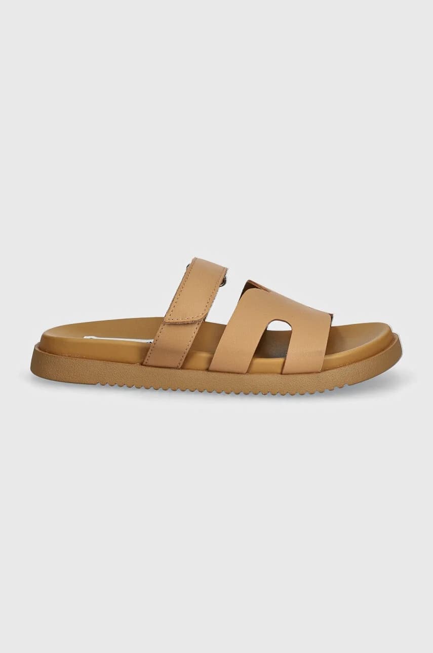 Кожаные шлепанцы - фото 2