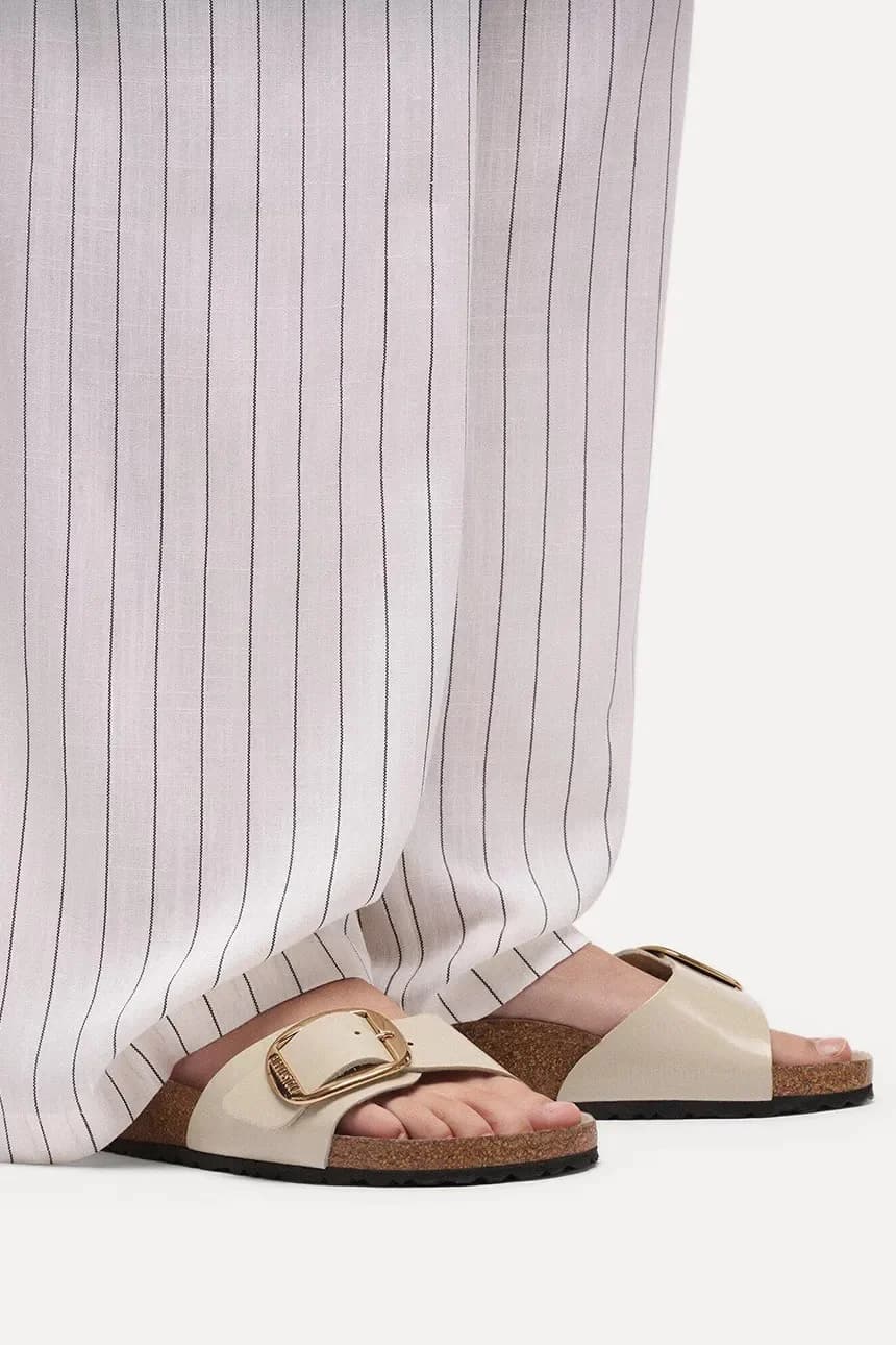 Кожаные шлепанцы Madrid с большой пряжкой - фото 6