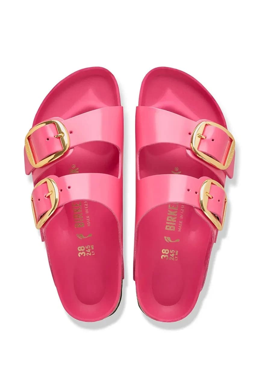 Кожаные шлепанцы Arizona с большой пряжкой - фото 5