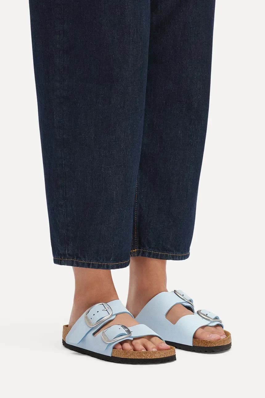 шлепанцы Arizona из нубука с большой пряжкой - фото 6