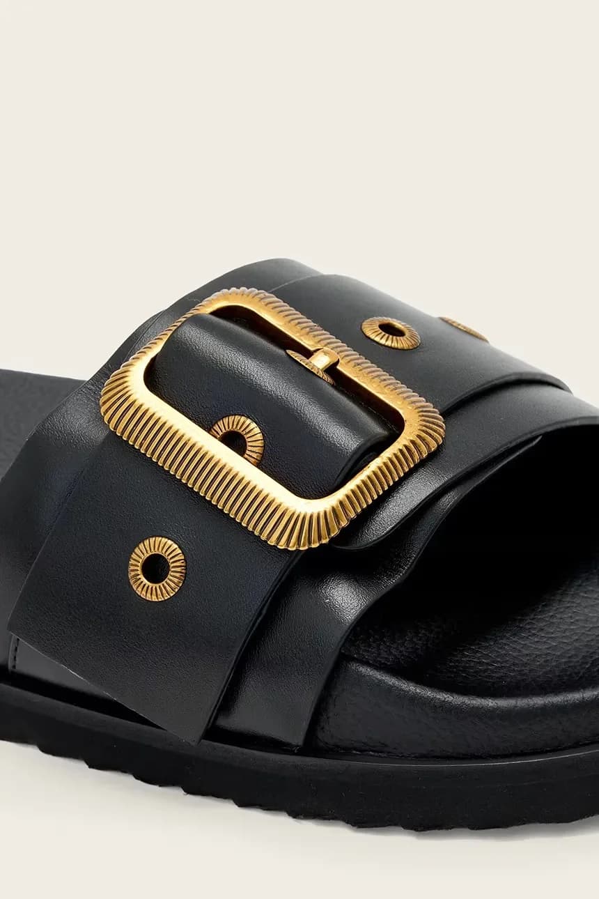 Кожаные шлепанцы Ellie Western Sandals - фото 4