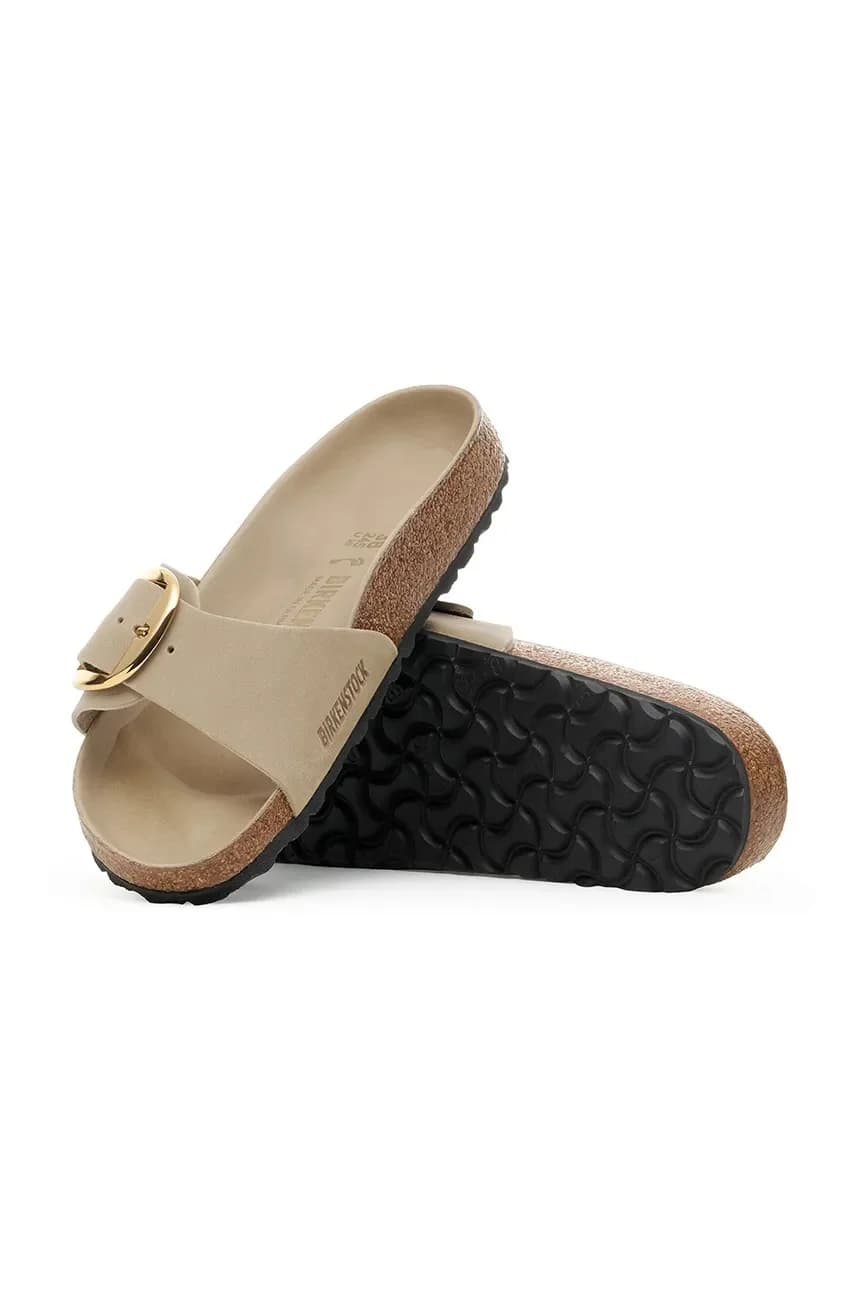 Кожаные шлепанцы Madrid с большой пряжкой - фото 5