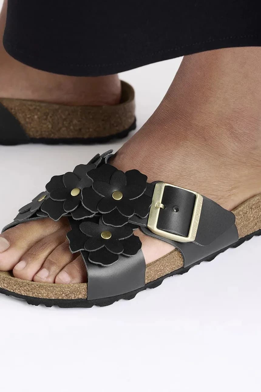 Кожаные шлепанцы Siena Flowers - фото 8