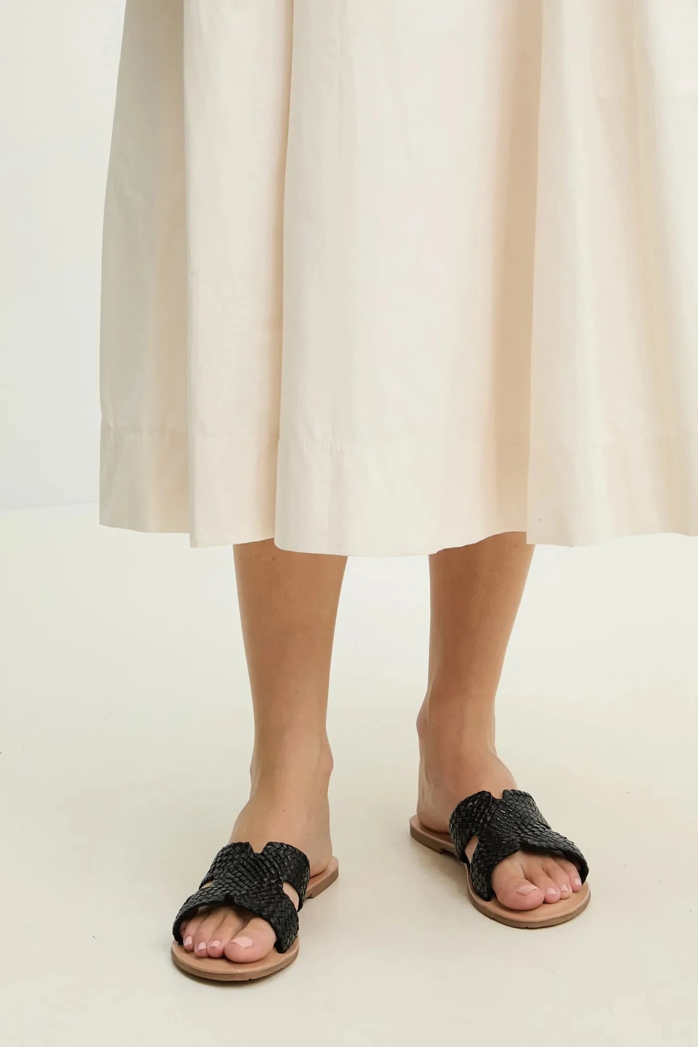 Кожаные шлепанцы