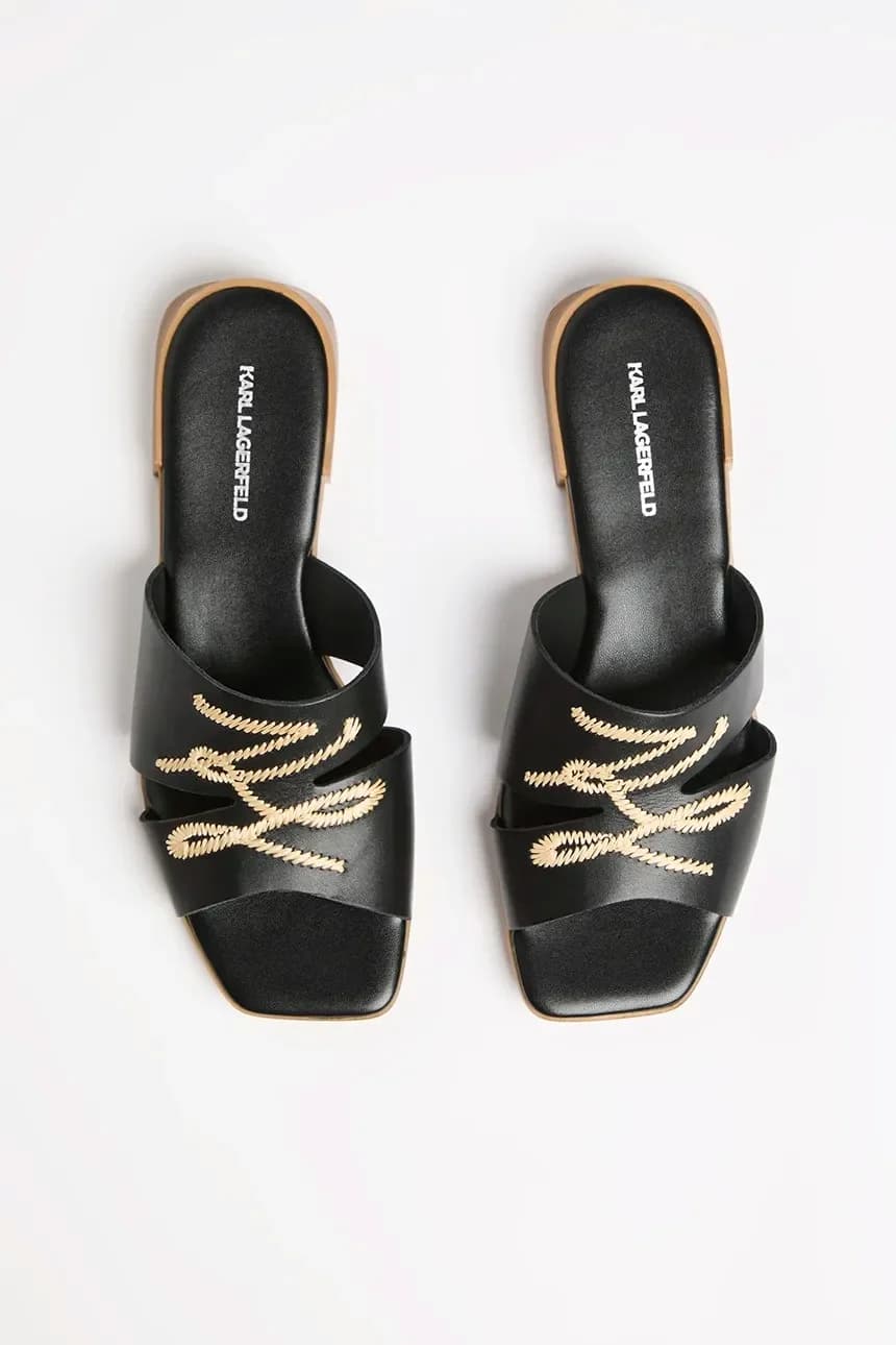 Кожаные шлепанцы PETALO - фото 4