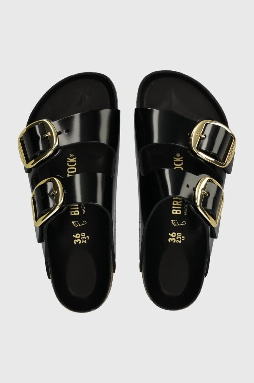 Кожаные шлепанцы Arizona с большой пряжкой - фото 4