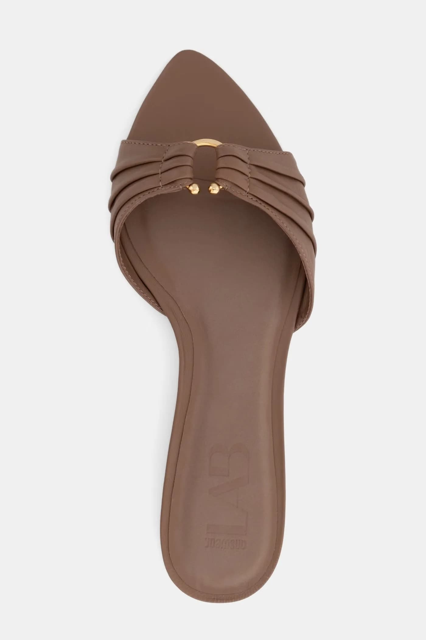 Женские кожаные шлепанцы на плоской подошве - фото 4