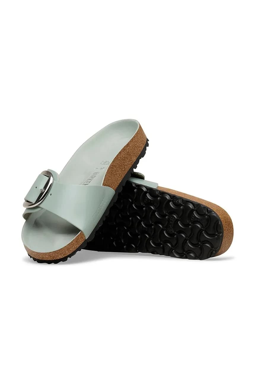 Кожаные шлепанцы Madrid с большой пряжкой - фото 4