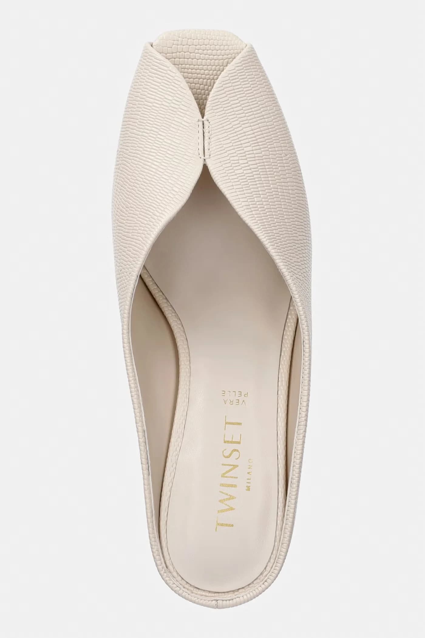 Женские кожаные шлепанцы на низком каблуке - фото 4