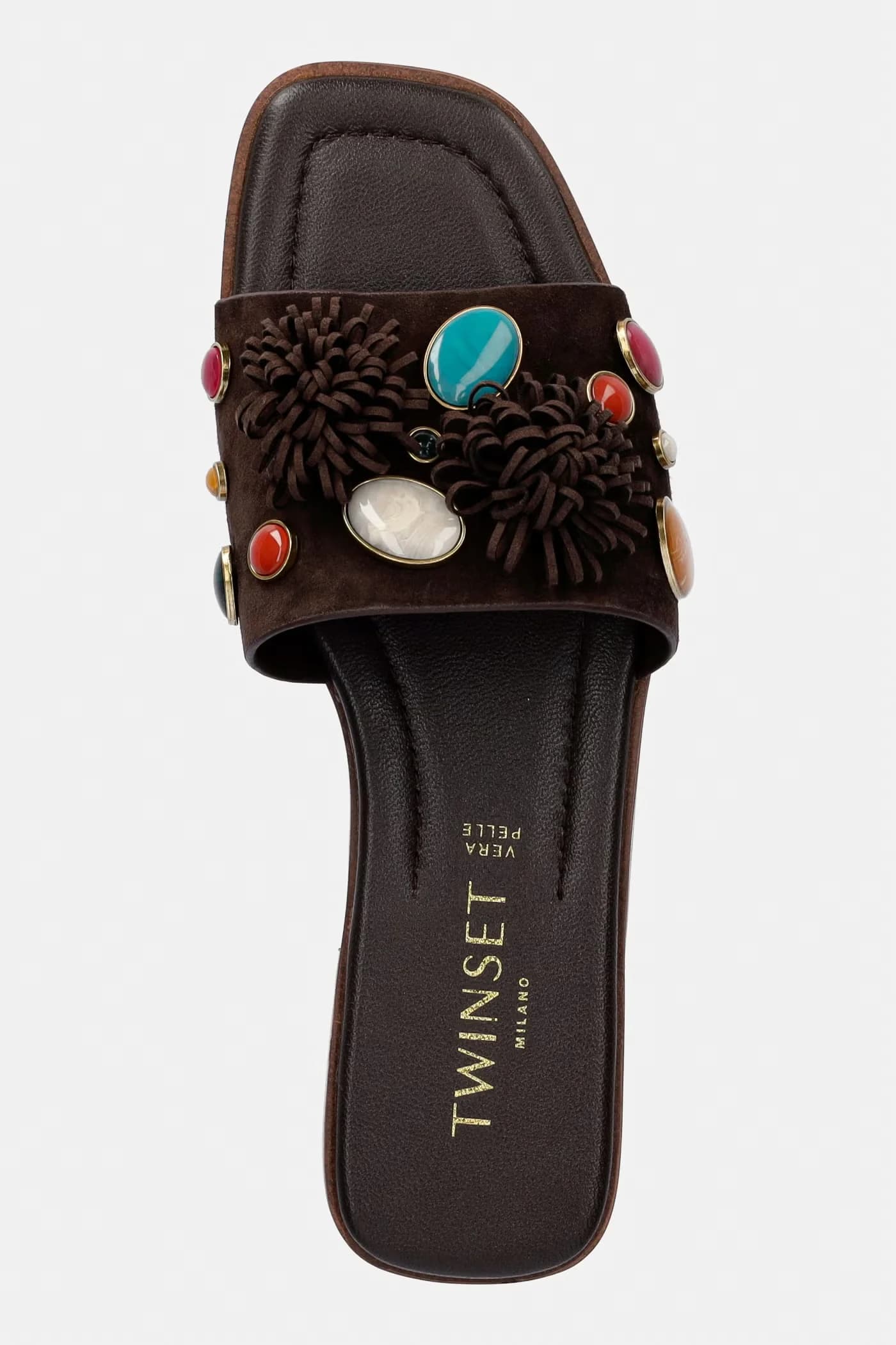 Женские тапочки из нубука - фото 4