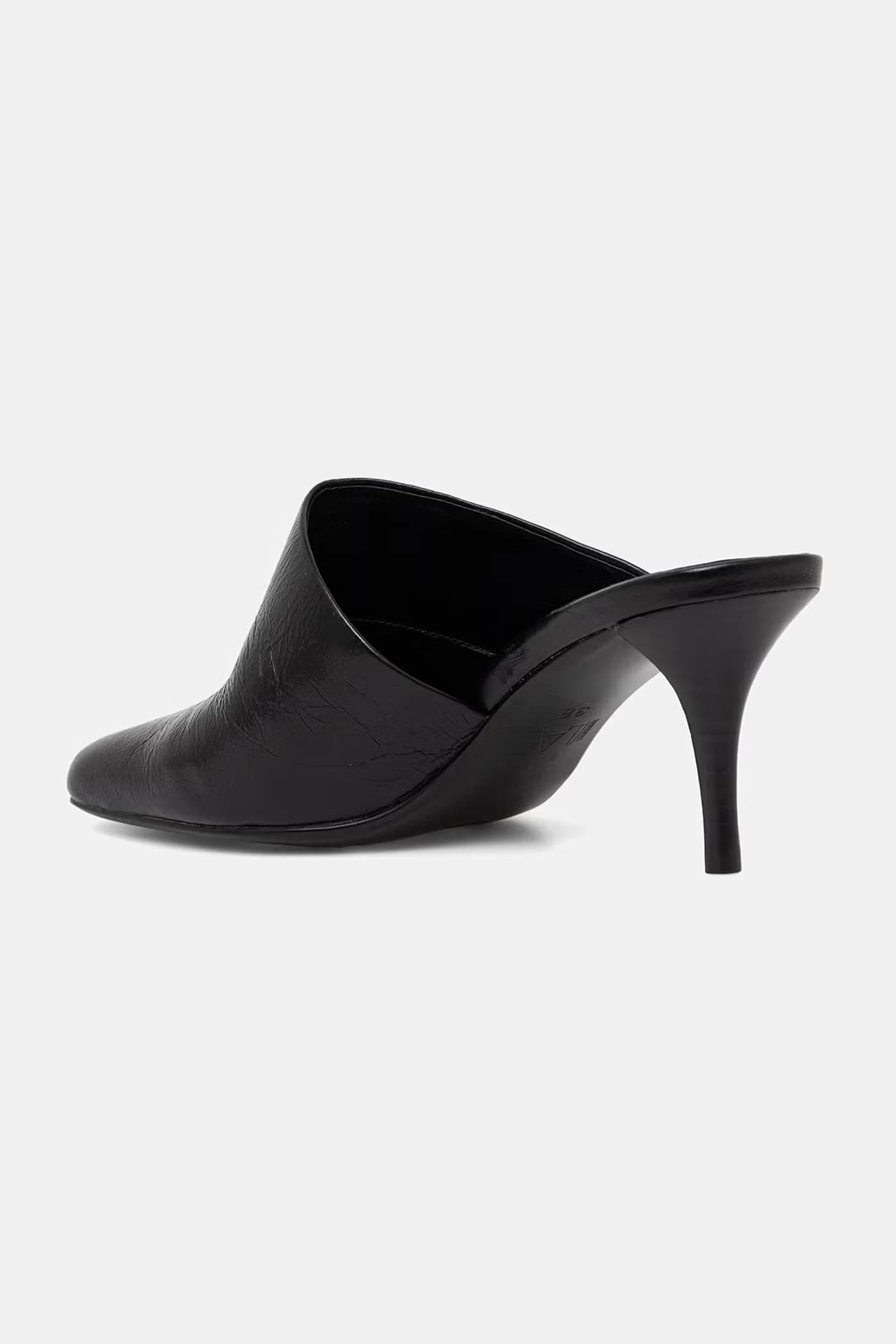 Женские кожаные тапочки-мюли - фото 4