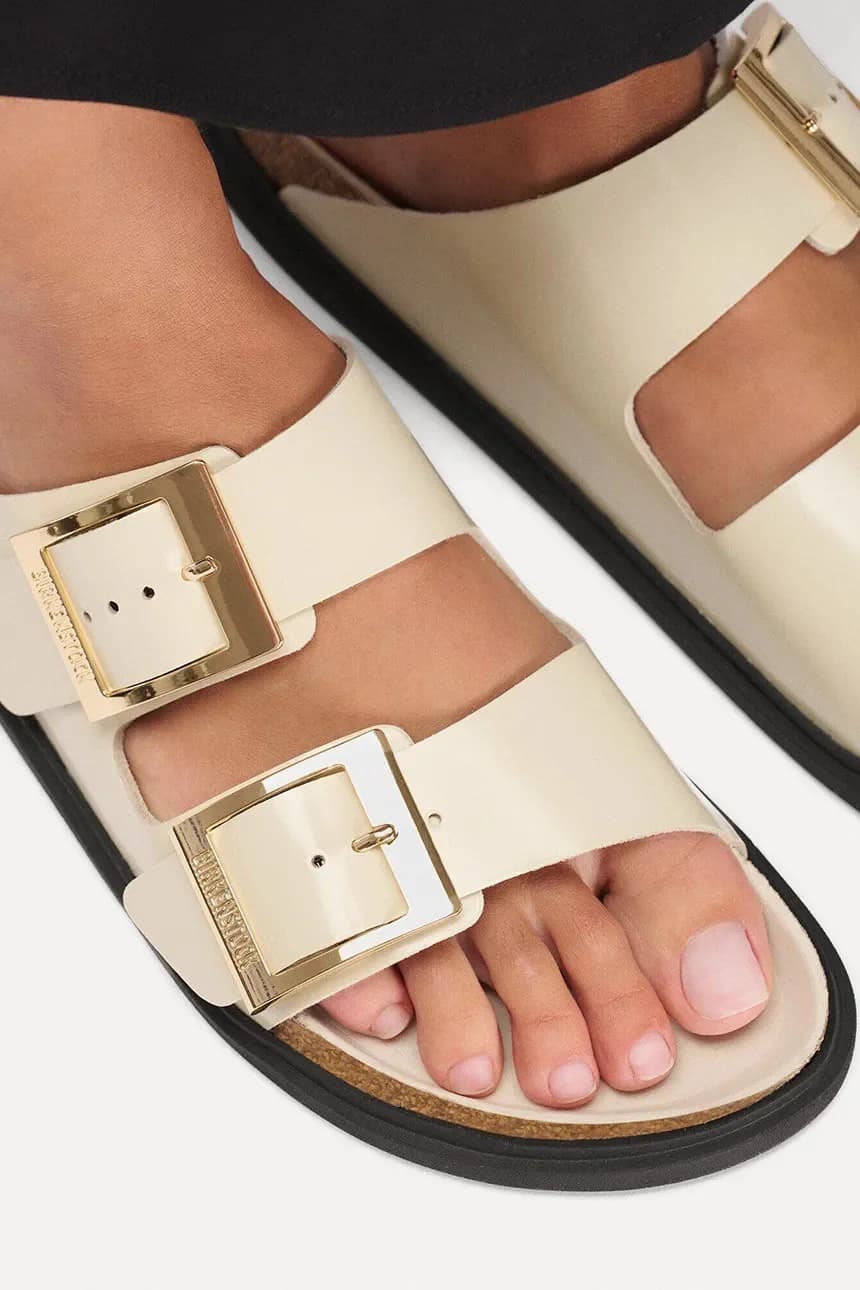 Кожаные шлепанцы с пряжкой Arizona Droplet - фото 7