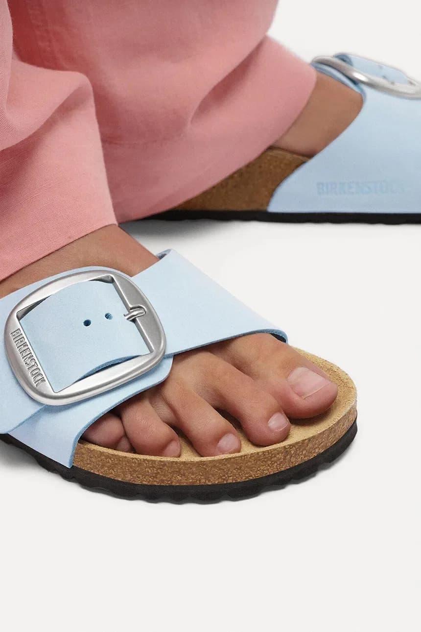 Кожаные шлепанцы Madrid с большой пряжкой - фото 7