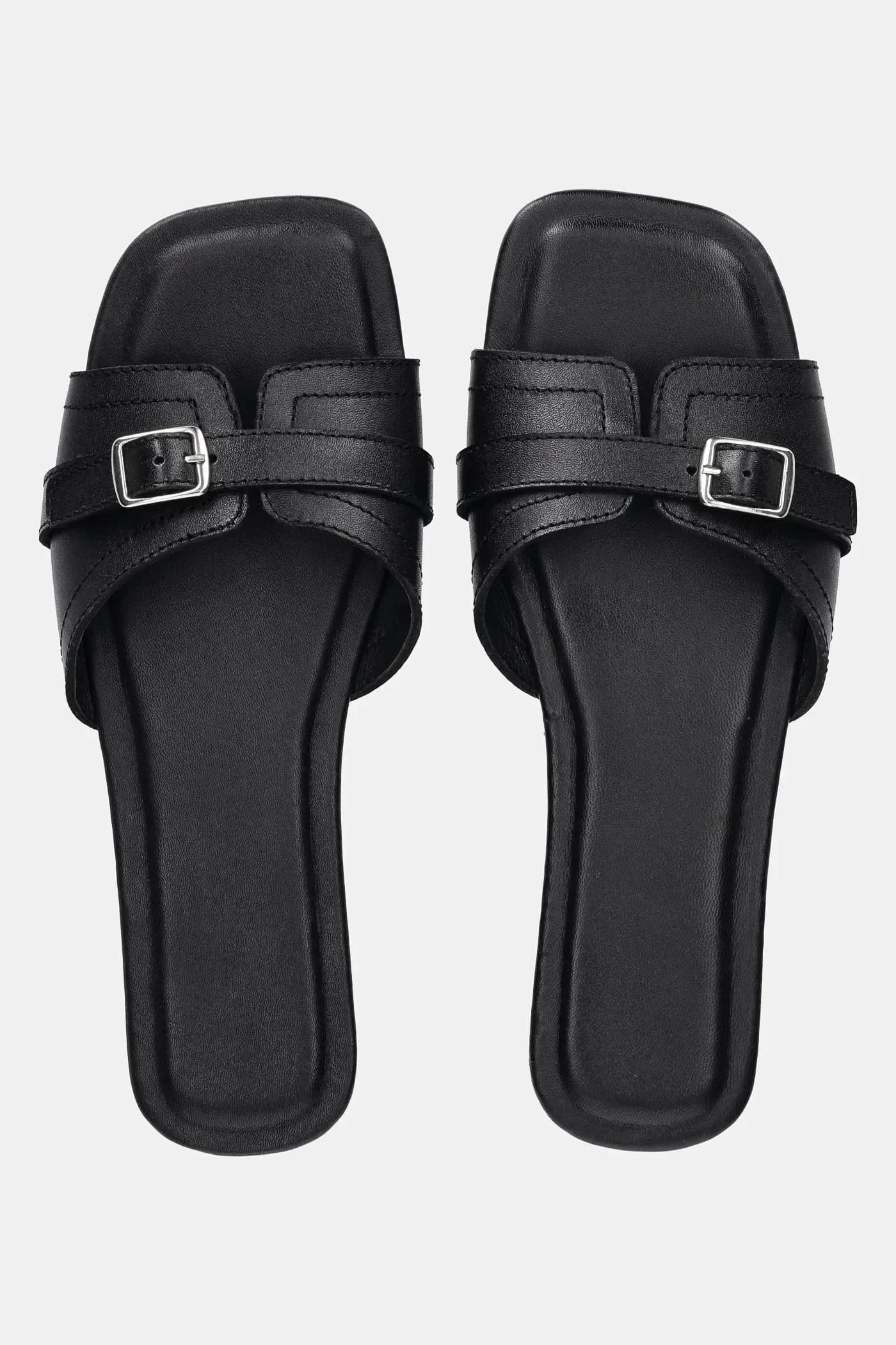 Кожаные шлепанцы - фото 5