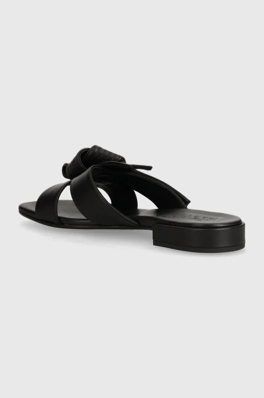 Кожаные тапочки Oki Leather Mules - фото 3