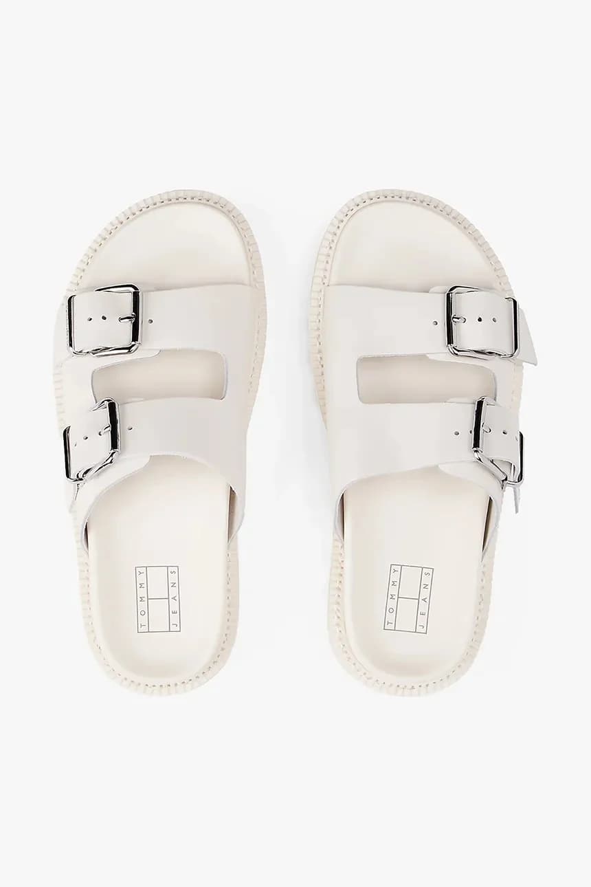Кожаные шлепанцы DOUBLE STRAP SANDAL - фото 5