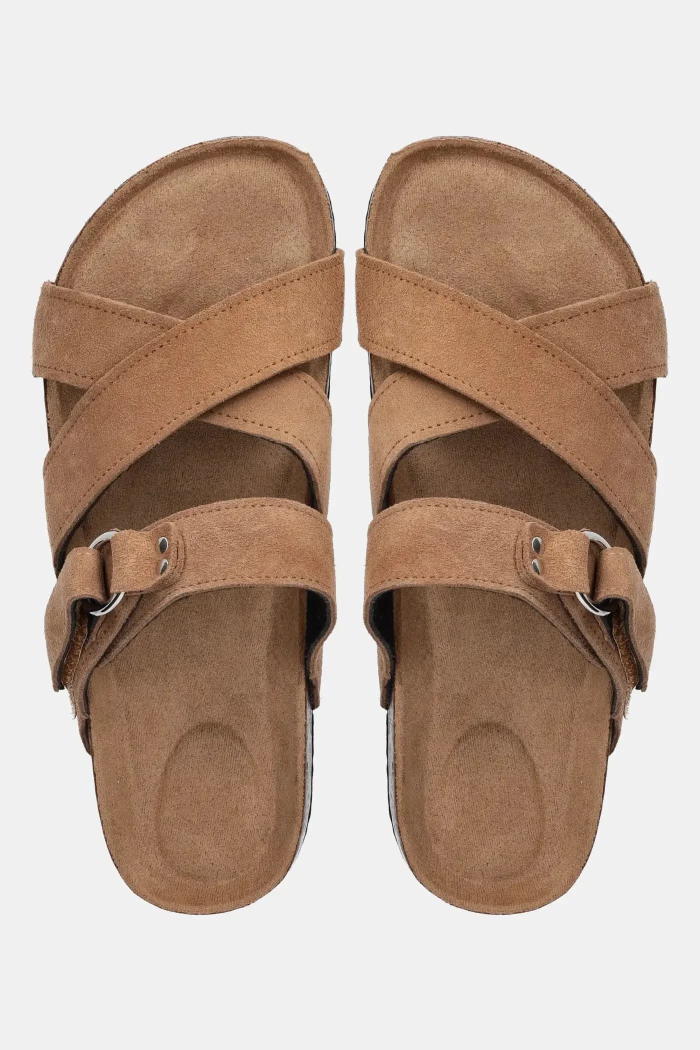 Замшевые шлепанцы - фото 4