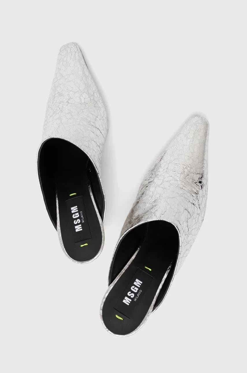 Кожаные шлепанцы - фото 5