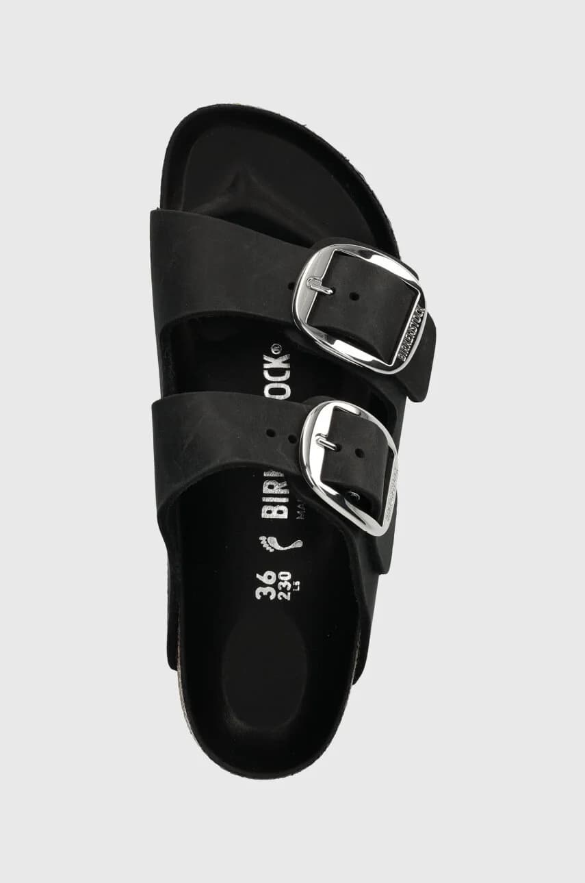 Кожаные шлепанцы Arizona с большой пряжкой - фото 4