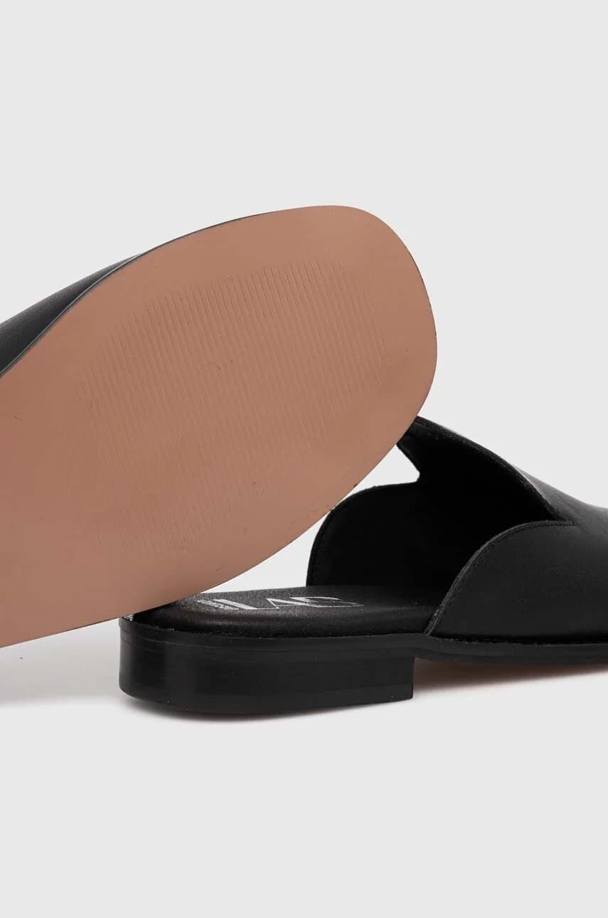 Кожаные шлепанцы - фото 4