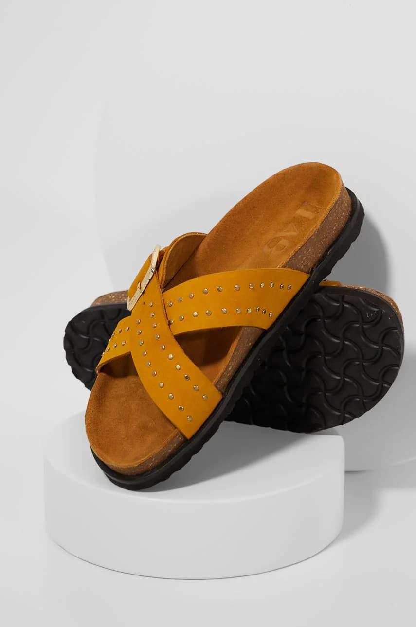 Замшевые шлепанцы - фото 2