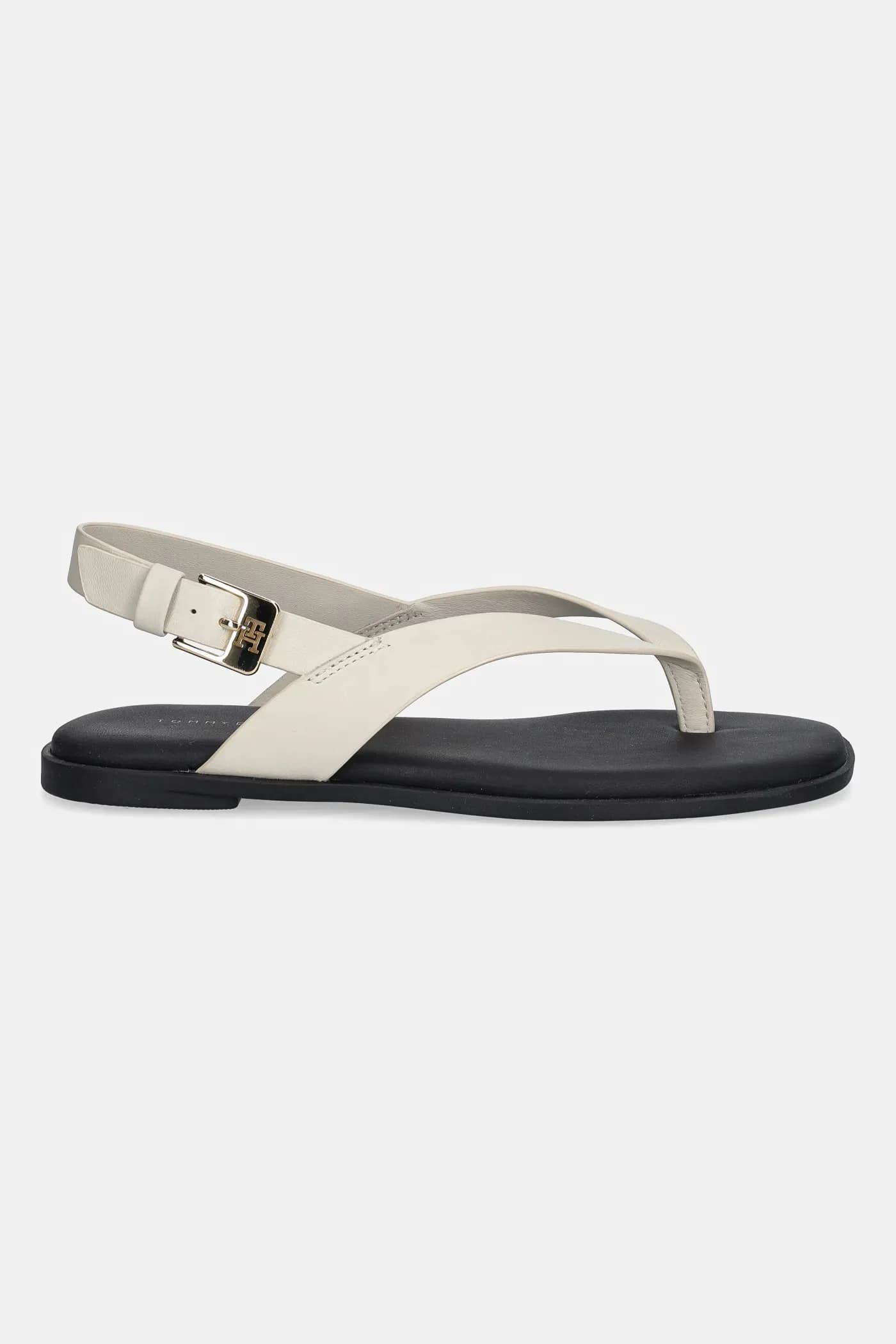 Кожаные сандалии COLOR BLOCK THONG FLAT SANDAL - фото 2