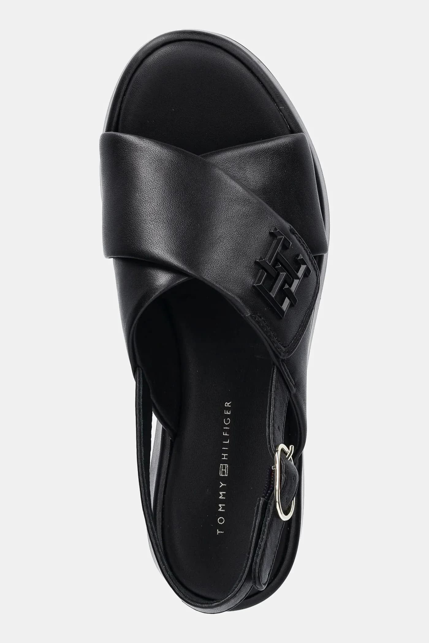 TH LOGO HW PADDED LEATHER SANDAL кожаные сандалии - фото 4