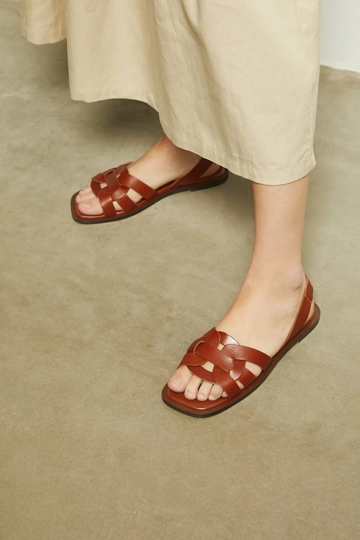 Кожаные сандалии - фото 8