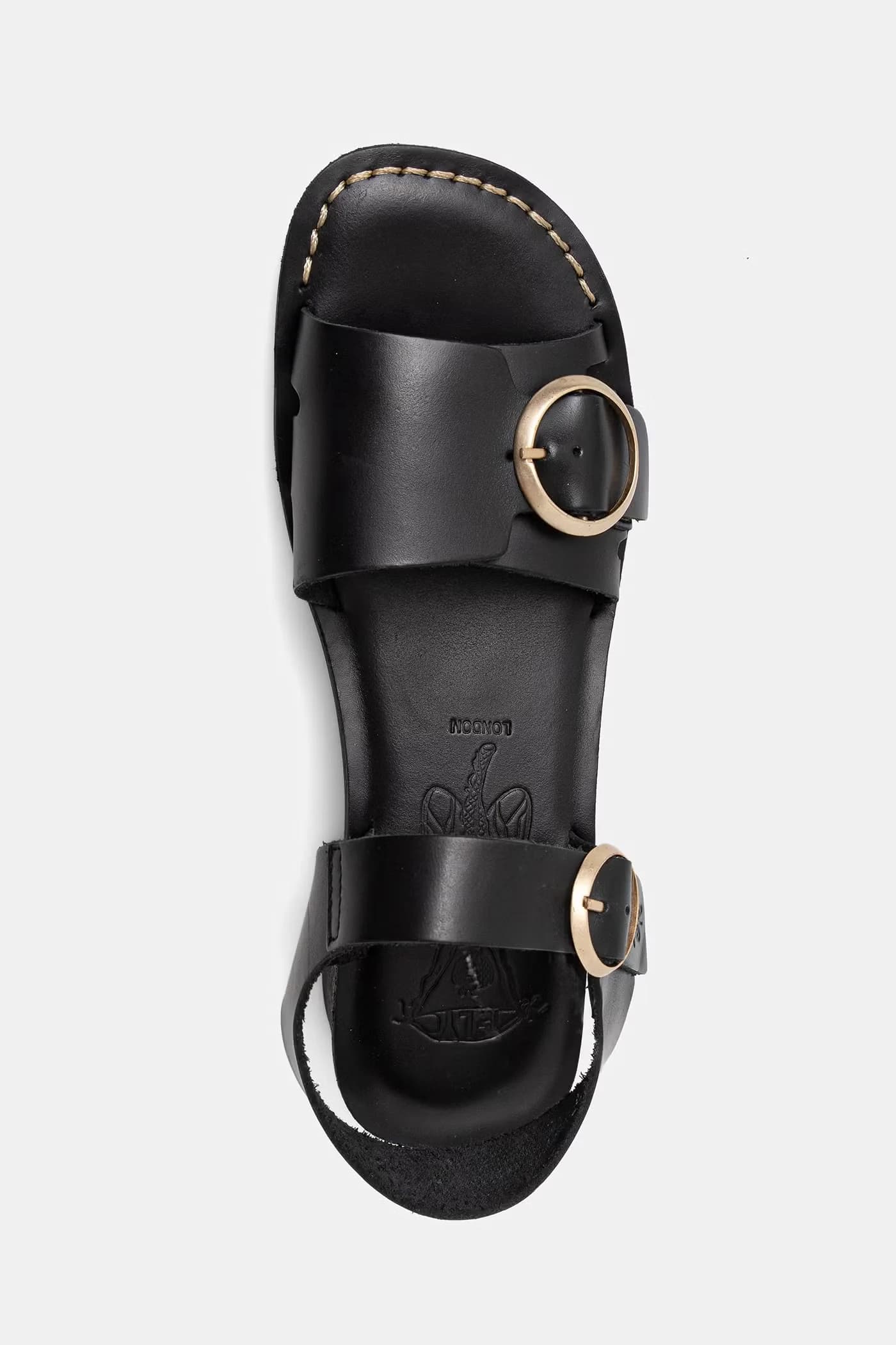 Кожаные сандалии EBLI238FLY - фото 4