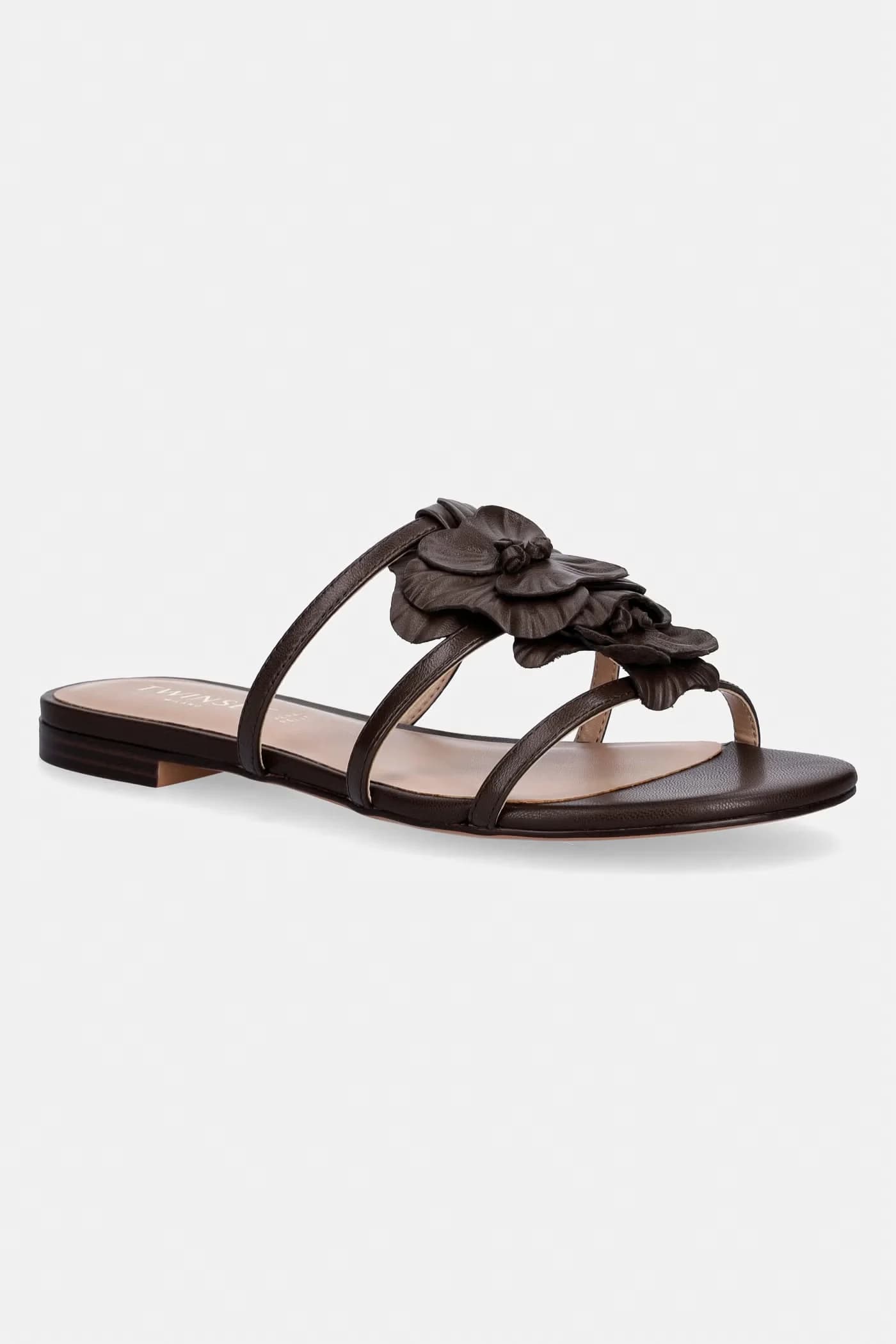 Женские кожаные шлепанцы