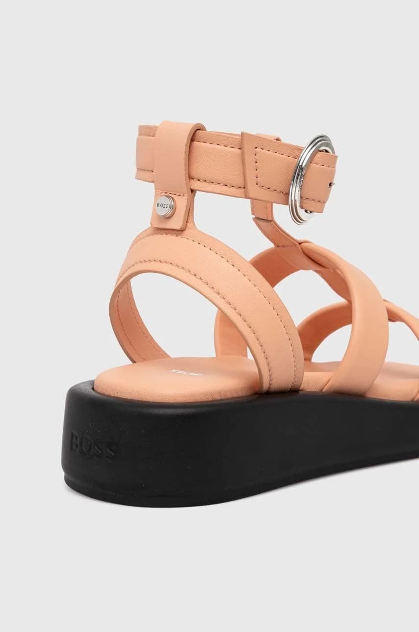 Сандалии из алой кожи - фото 3