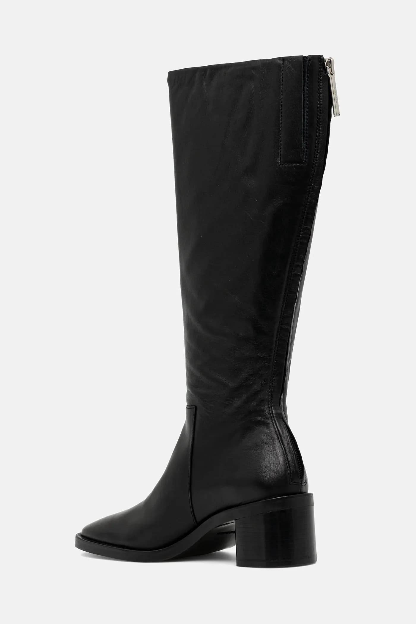 BLOCK HEEL KNEE BOOT LTH кожаные ботинки - фото 3