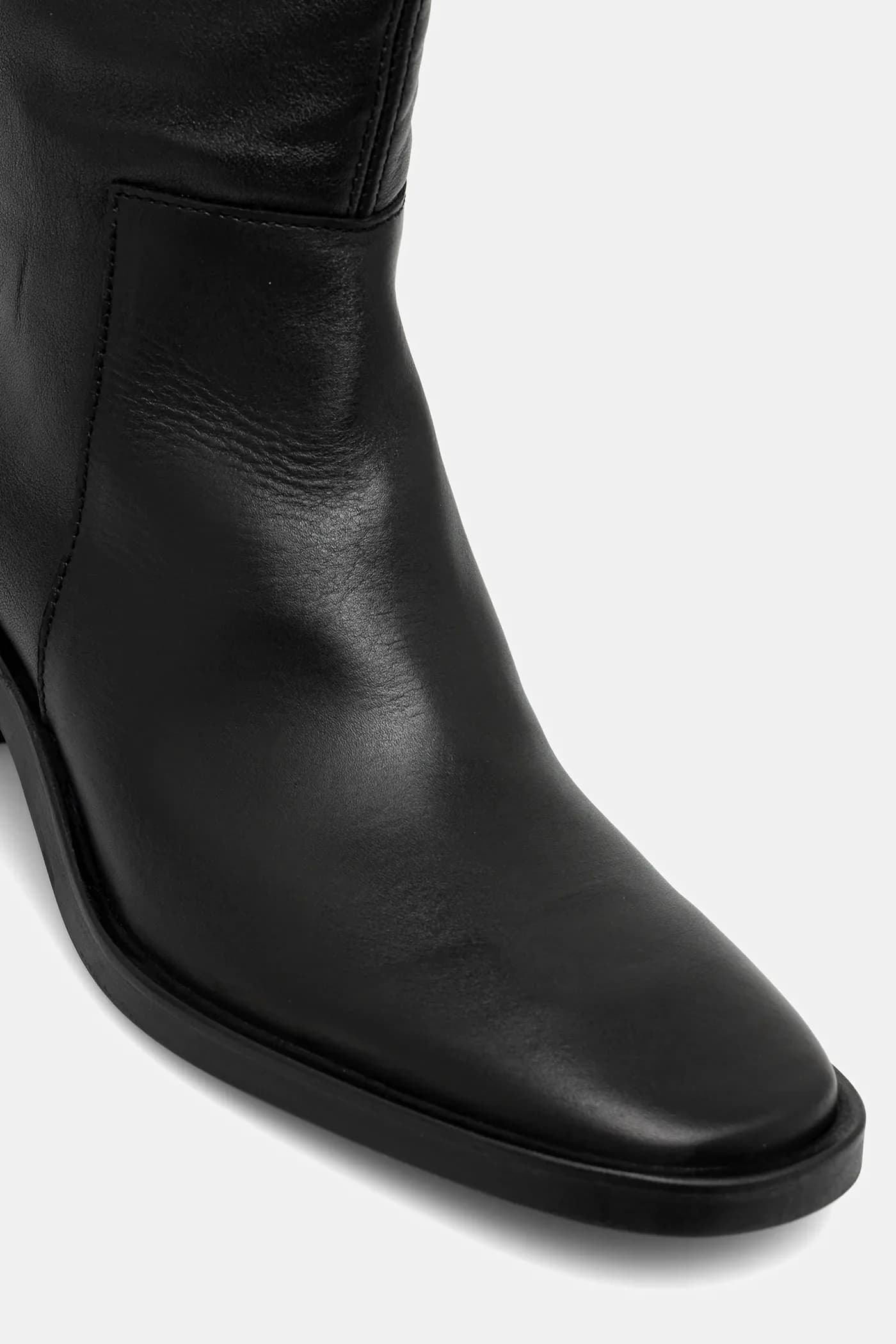 BLOCK HEEL KNEE BOOT LTH кожаные ботинки - фото 4