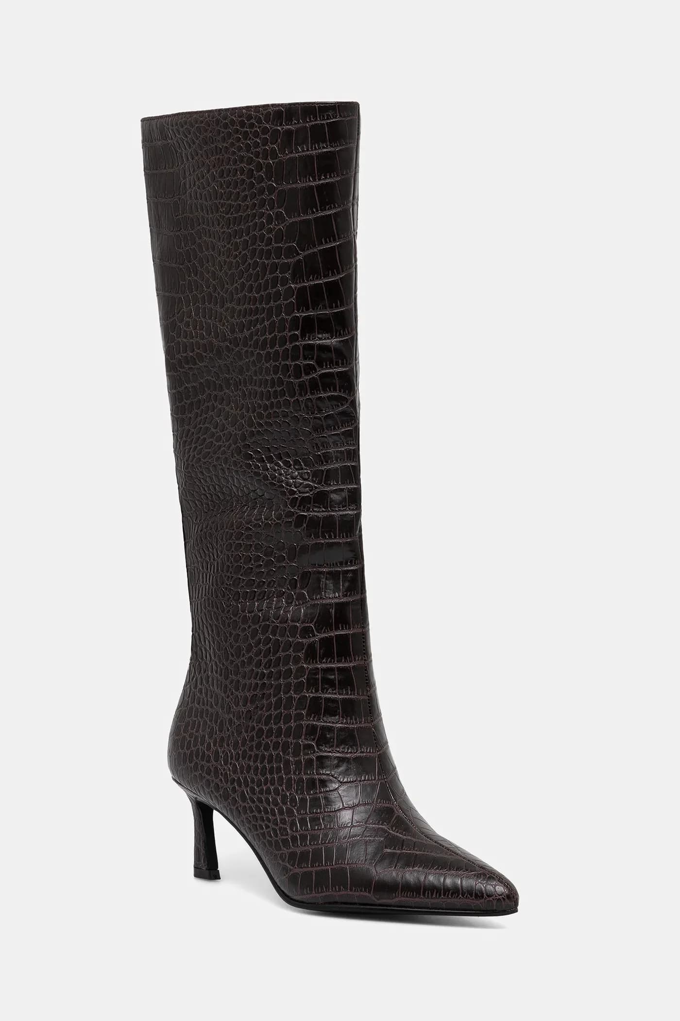 Лавановые кожаные ботинки