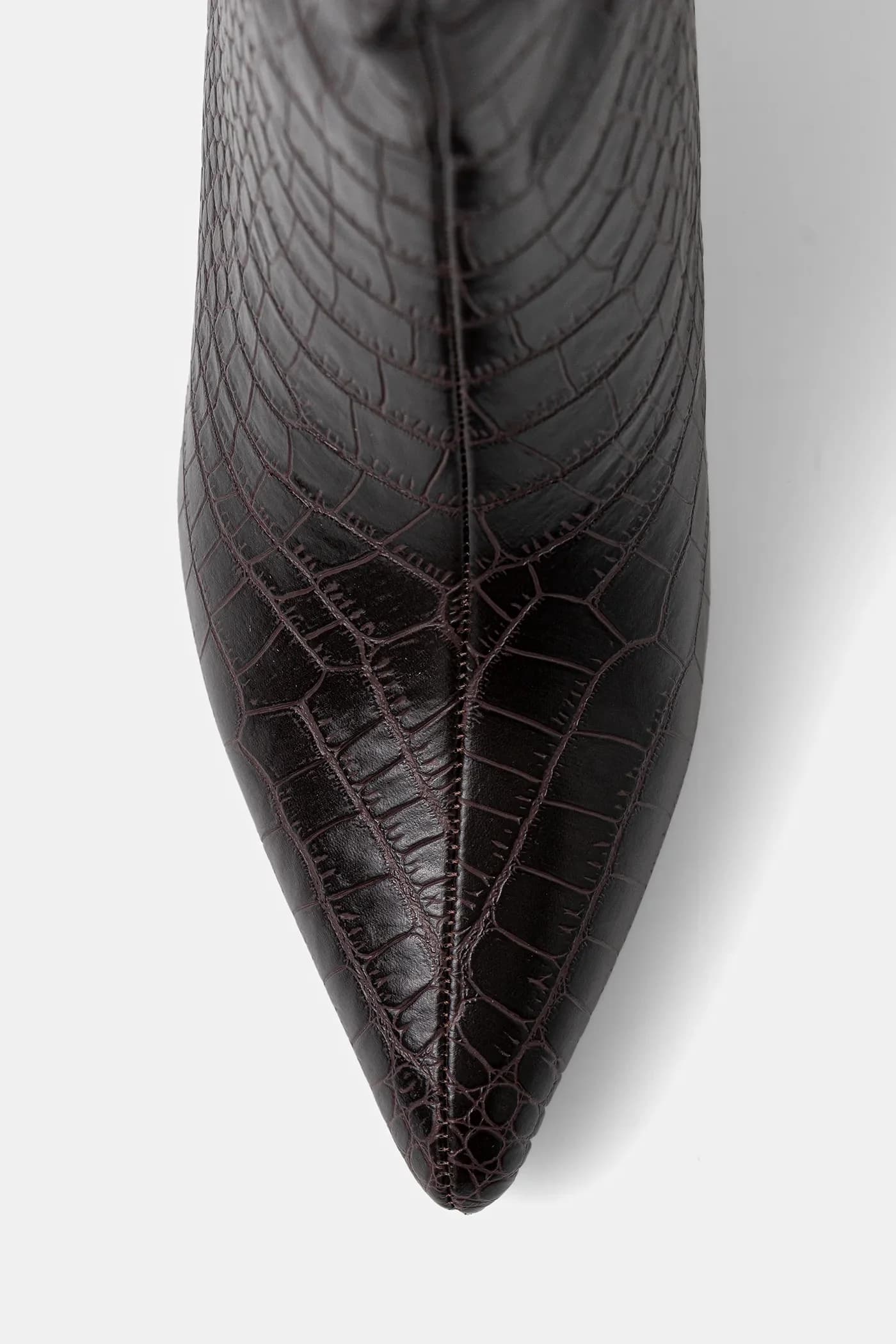 Лавановые кожаные ботинки - фото 4