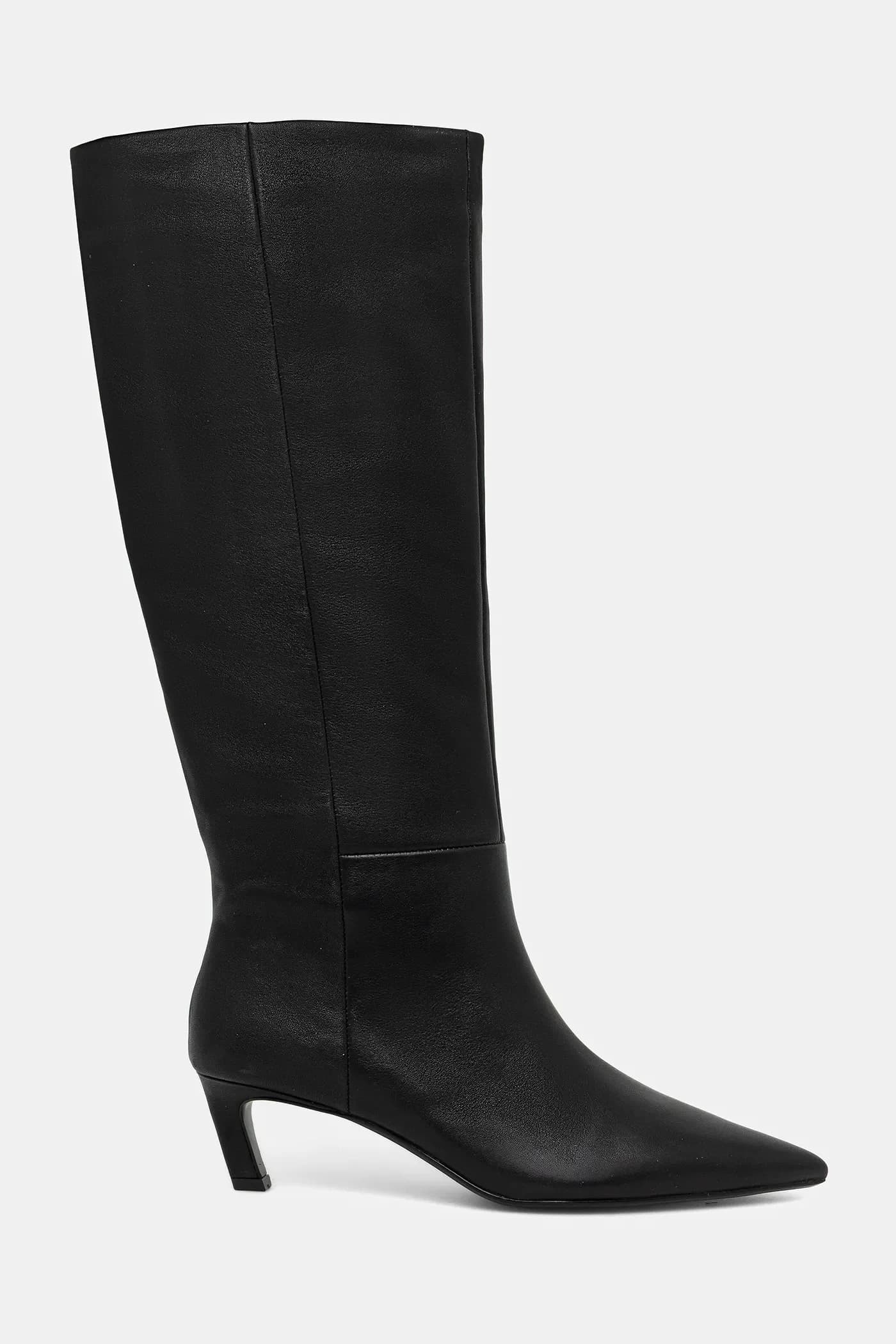 ESS KITTEN HEEL LONG BOOTS кожаные ботинки - фото 2