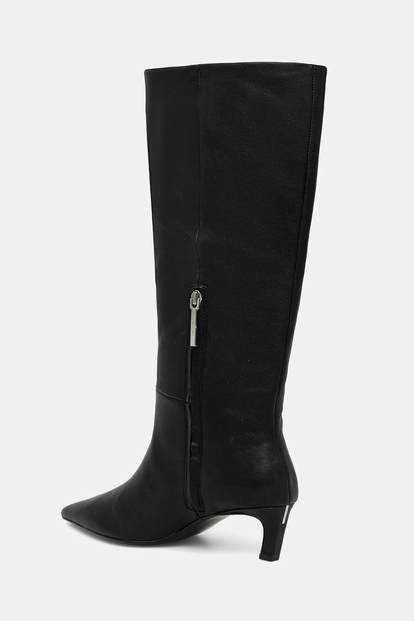ESS KITTEN HEEL LONG BOOTS кожаные ботинки - фото 3